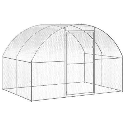 VidaXL Klatka zewnętrzna dla kurcząt, 3x24x2 m, stal galwanizowana VidaXL Klatka zewnętrzna dla kurcząt, 3x24x2 m, stal galwanizowana