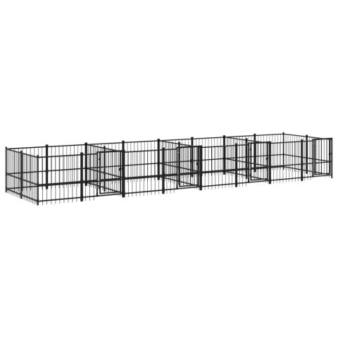 VidaXL Kojec zewnętrzny dla psa, stalowy, 15,02 m² VidaXL Kojec zewnętrzny dla psa, stalowy, 15,02 m²