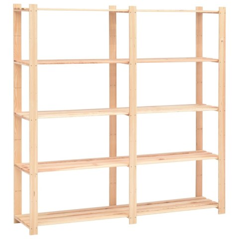 VidaXL Regały z 5 półkami, 10 szt., 170x38x170 cm, sosna, 500 kg VidaXL Regały z 5 półkami, 10 szt., 170x38x170 cm, sosna, 500 kg