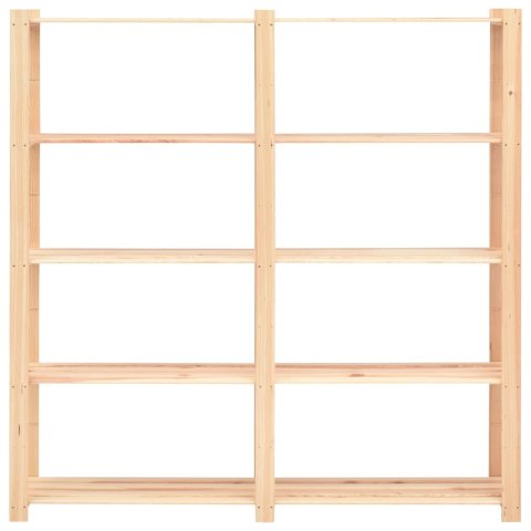 VidaXL Regały z 5 półkami, 10 szt., 170x38x170 cm, sosna, 500 kg VidaXL Regały z 5 półkami, 10 szt., 170x38x170 cm, sosna, 500 kg