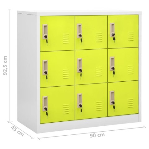 VidaXL Szafki zamykane, 5 szt., jasnoszaro-zielone, 90x45x92,5 cm VidaXL Szafki zamykane, 5 szt., jasnoszaro-zielone, 90x45x92,5 cm