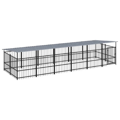 VidaXL Kojec dla psa z zadaszeniem, stalowy, 11,26 m² VidaXL Kojec dla psa z zadaszeniem, stalowy, 11,26 m²