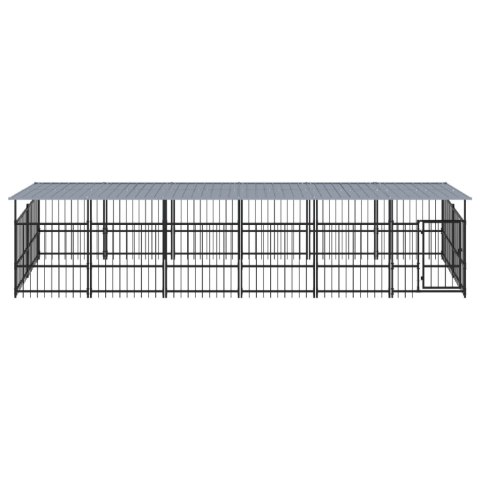 VidaXL Kojec dla psa z zadaszeniem, stalowy, 11,26 m² VidaXL Kojec dla psa z zadaszeniem, stalowy, 11,26 m²