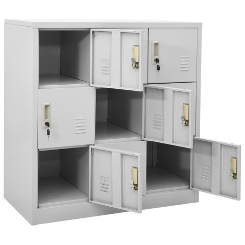 VidaXL Szafki zamykane, 5 szt., jasnoszare, 90x45x92,5 cm, stalowe VidaXL Szafki zamykane, 5 szt., jasnoszare, 90x45x92,5 cm, stalowe