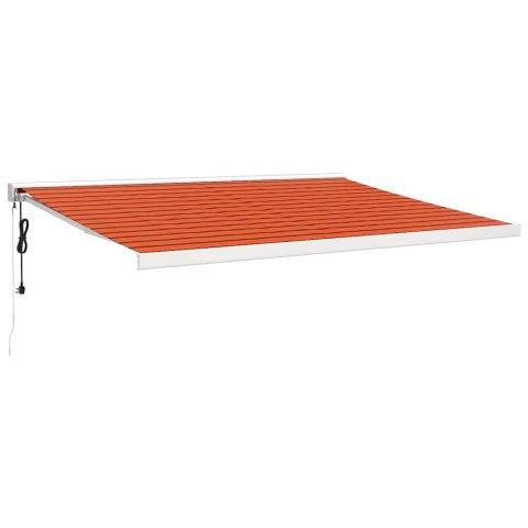 VidaXL Zwijana markiza, pomarańcz i brąz, 4x3 m, tkanina i aluminium VidaXL Zwijana markiza, pomarańcz i brąz, 4x3 m, tkanina i aluminium