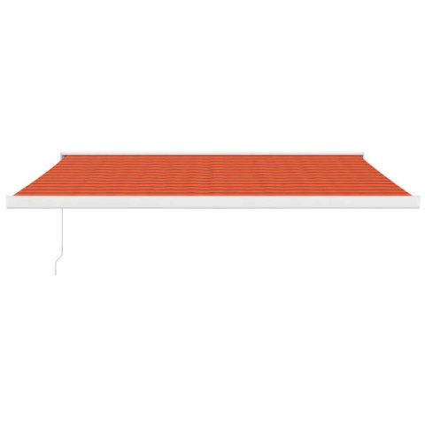VidaXL Zwijana markiza, pomarańcz i brąz, 4x3 m, tkanina i aluminium VidaXL Zwijana markiza, pomarańcz i brąz, 4x3 m, tkanina i aluminium