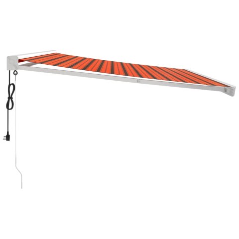 VidaXL Zwijana markiza, pomarańcz i brąz, 4x3 m, tkanina i aluminium VidaXL Zwijana markiza, pomarańcz i brąz, 4x3 m, tkanina i aluminium