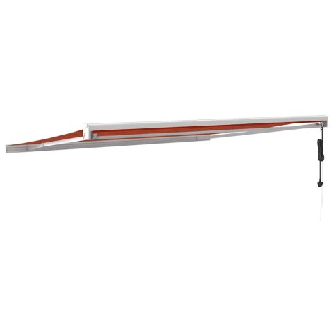 VidaXL Zwijana markiza, pomarańcz i brąz, 4x3 m, tkanina i aluminium VidaXL Zwijana markiza, pomarańcz i brąz, 4x3 m, tkanina i aluminium