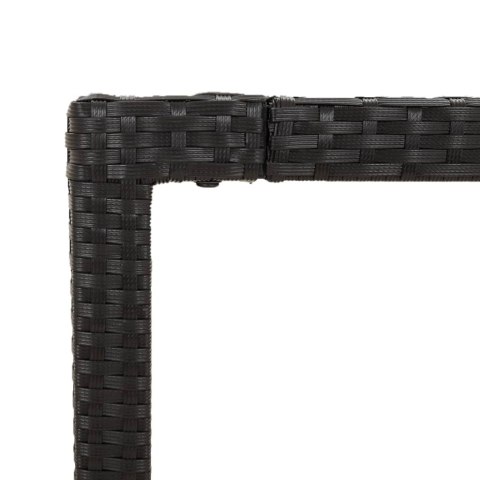 VidaXL 9-cz. zestaw mebli ogrodowych z poduszkami, czarny, rattan PE VidaXL 9-cz. zestaw mebli ogrodowych z poduszkami, czarny, rattan PE