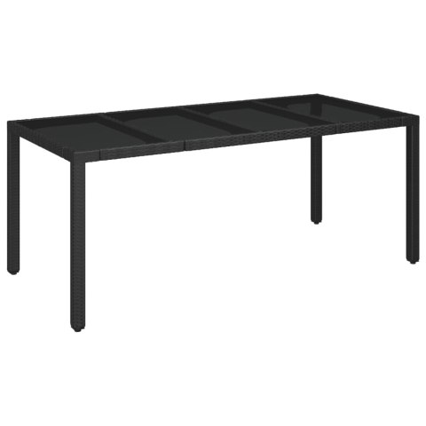 VidaXL 9-cz. zestaw mebli ogrodowych z poduszkami, czarny, rattan PE VidaXL 9-cz. zestaw mebli ogrodowych z poduszkami, czarny, rattan PE