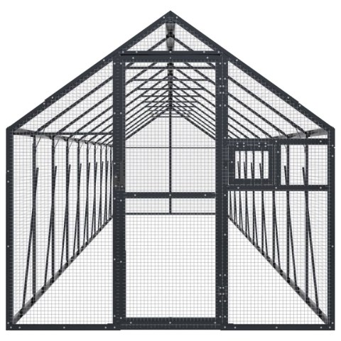 VidaXL Woliera, antracytowa, 1,79x10x1,85 m, aluminium VidaXL Woliera, antracytowa, 1,79x10x1,85 m, aluminium