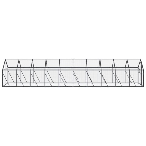 VidaXL Woliera, antracytowa, 1,79x10x1,85 m, aluminium VidaXL Woliera, antracytowa, 1,79x10x1,85 m, aluminium