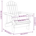 VidaXL Krzesło adirondack, szare, 69x85x90,5 cm, lite drewno jodłowe