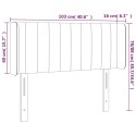 VidaXL Zagłówek do łóżka z LED, ciemnoszary, 103x16x78/88 cm, tkanina