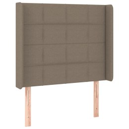 VidaXL Zagłówek uszak, taupe, 103x16x118/128 cm, tkanina