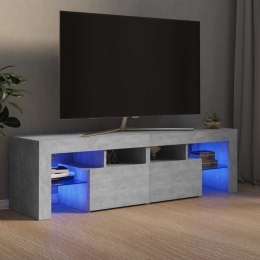 VidaXL Szafka pod TV z oświetleniem LED, szarość betonu 140x36,5x40 cm