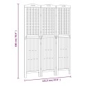 VidaXL Parawan 3-panelowy, 121,5x2x180 cm, lite drewno akacjowe