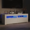 VidaXL Szafka pod TV z oświetleniem LED, biała, 120x35x40 cm