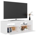 VidaXL Szafka pod TV z oświetleniem LED, biała, 120x35x40 cm