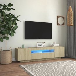 VidaXL Szafka TV z oświetleniem LED, kolor dąb sonoma, 160x35x40 cm