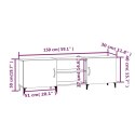 VidaXL Szafka pod TV, biała, 150x30x50 cm, materiał drewnopochodny