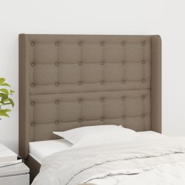 VidaXL Zagłówek uszak, taupe, 103x16x118/128 cm, tkanina