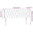 VidaXL Zagłówek do łóżka z LED, ciemnoszary, 163x16x78/88 cm, tkanina