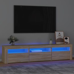 VidaXL Szafka pod TV z oświetleniem LED, dąb sonoma, 180x35x40 cm