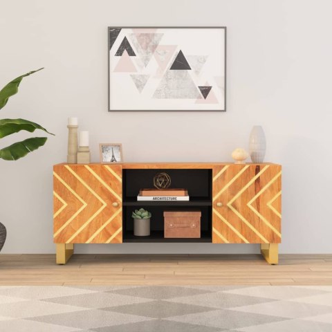 VidaXL Szafka pod TV, brązowo-czarna 105x33,5x46 cm, lite drewno mango