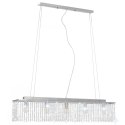 VidaXL Lampa sufitowa z kryształowymi koralikami, srebrna, 104 cm, E14