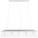 VidaXL Lampa sufitowa z kryształowymi koralikami, srebrna, 104 cm, E14