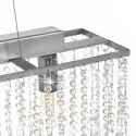 VidaXL Lampa sufitowa z kryształowymi koralikami, srebrna, 104 cm, E14