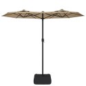 VidaXL Podwójny parasol ogrodowy, taupe, 316x240 cm