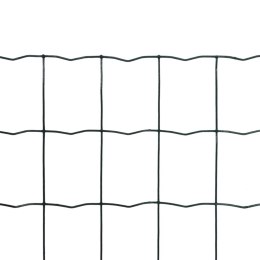 VidaXL Euro ogrodzenie, stalowe, 25 x 1,5 m, zielone