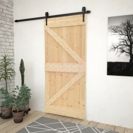 VidaXL Drzwi, 90x210 cm, lite drewno sosnowe