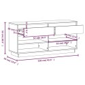 VidaXL Szafka na buty, biała, 110x34x52 cm, lite drewno sosnowe