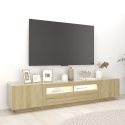 VidaXL Szafka TV z oświetleniem LED, dąb sonoma, 200x35x40 cm