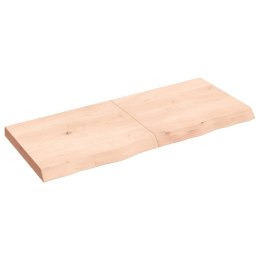 VidaXL Blat stołu, 120x50x(2-6) cm, surowe lite drewno dębowe