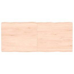 VidaXL Blat stołu, 140x60x(2-6)cm, surowy lity dąb naturalną krawędzią