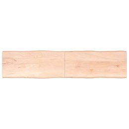 VidaXL Blat stołu, 220x50x(2-4)cm surowy, lity dąb naturalną krawędzią