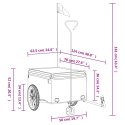 VidaXL Przyczepka rowerowa, czarno-szara, 45 kg, żelazo