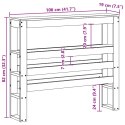 VidaXL Wezgłowie do łóżka, z półkami, białe, 100 cm, drewno sosnowe