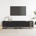 VidaXL Szafka pod TV, czarna, 180x34x41 cm, materiał drewnopochodny