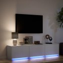 VidaXL Szafka TV z LED, biała, 165x34x40 cm, materiał drewnopochodny