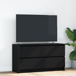 VidaXL Szafka pod TV Czarna 100x35x54 cm Drewno klejone