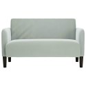 VidaXL Sofa dwuosobowa Jasnoszara 109 cm Aksamit