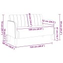 VidaXL Sofa dwuosobowa Jasnoszara 109 cm Aksamit