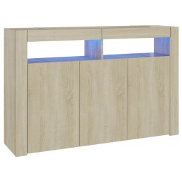 VidaXL Szafka z oświetleniem LED, dąb sonoma, 115,5 x 30 x 75 cm