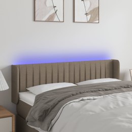 VidaXL Zagłówek do łóżka z LED, taupe, 147x16x78/88 cm, tkanina