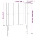 VidaXL Zagłówek do łóżka z LED, ciemnoszary, 103x16x118/128cm, aksamit